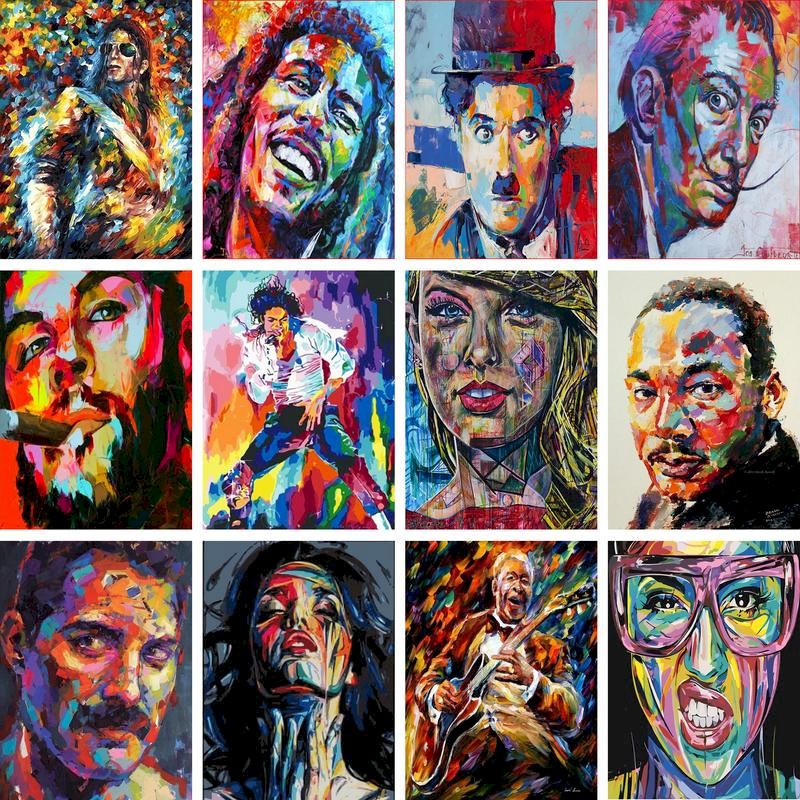 Embroidery Translate - Gatyztory 60×75cm Painting By Numbers Abstract
