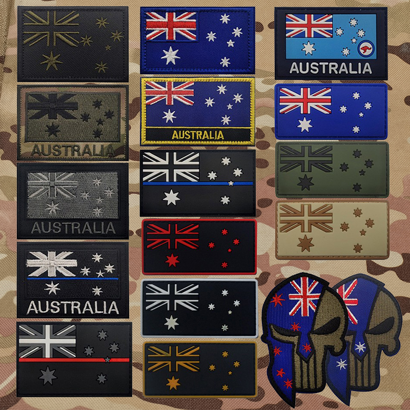 Embroidery Australia - Australia Flag Embroideried Patches Appliqued Australian