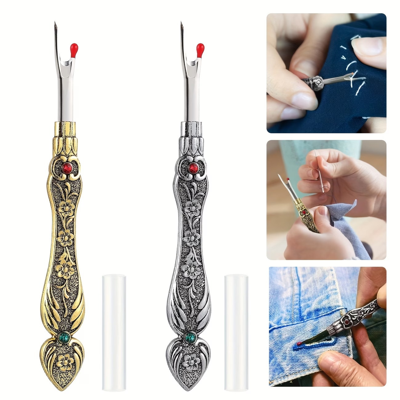Embroidery In The Piece - 1 piece of thread remover, metal