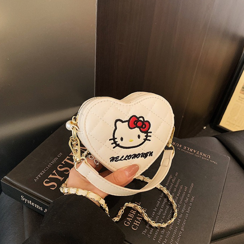 Embroidery Wallet - Sanrio Mini Heart KT Cat Handbag,
