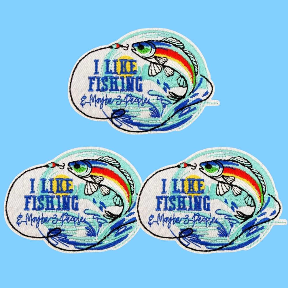 Embroidery Online Design - Three-Piece Set of I Like Fishing