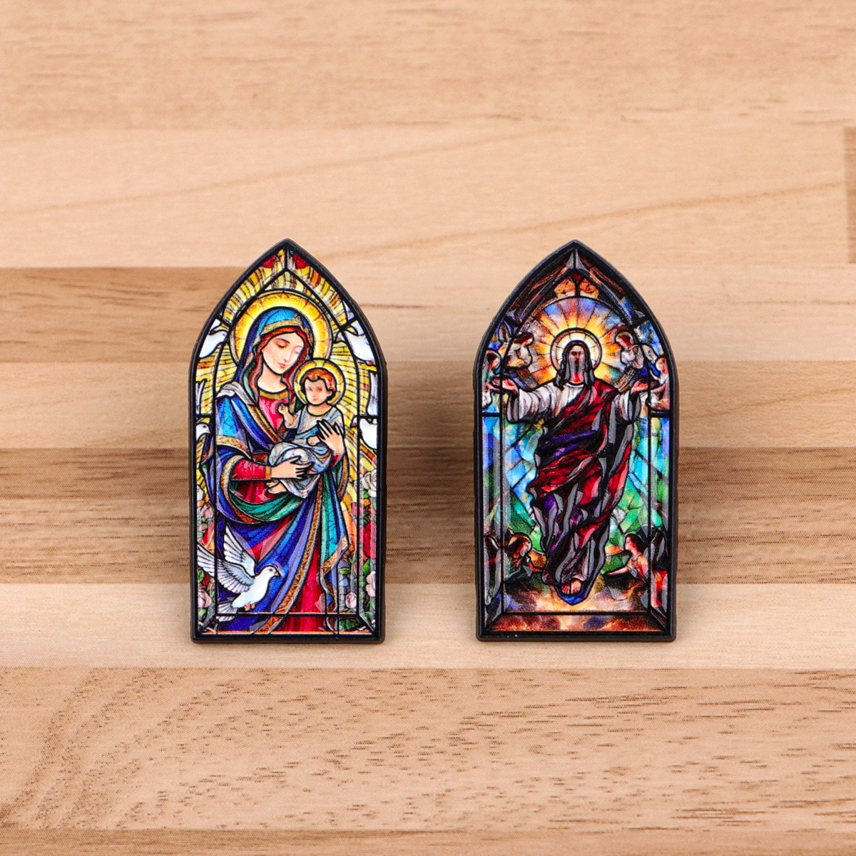 Embroidery Jesus - Virgin Mary Jesus Vintage Lapel Pins