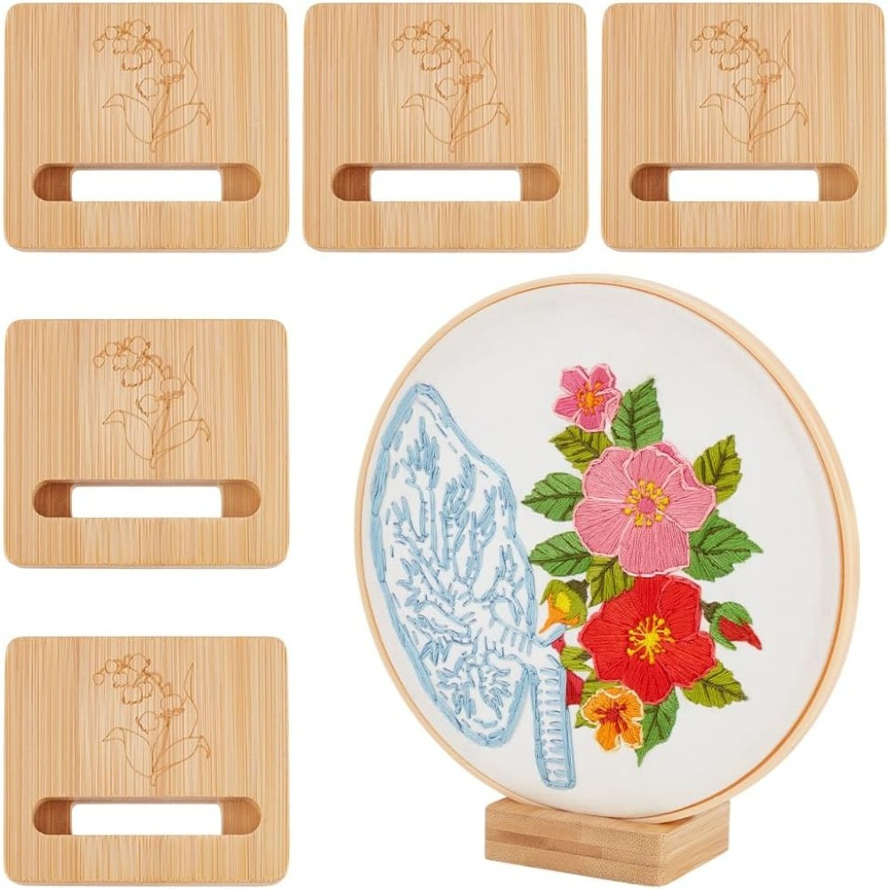 Embroidery Hoop Stand - 6Pcs Embroidery Hoop Rectangle Display Stand