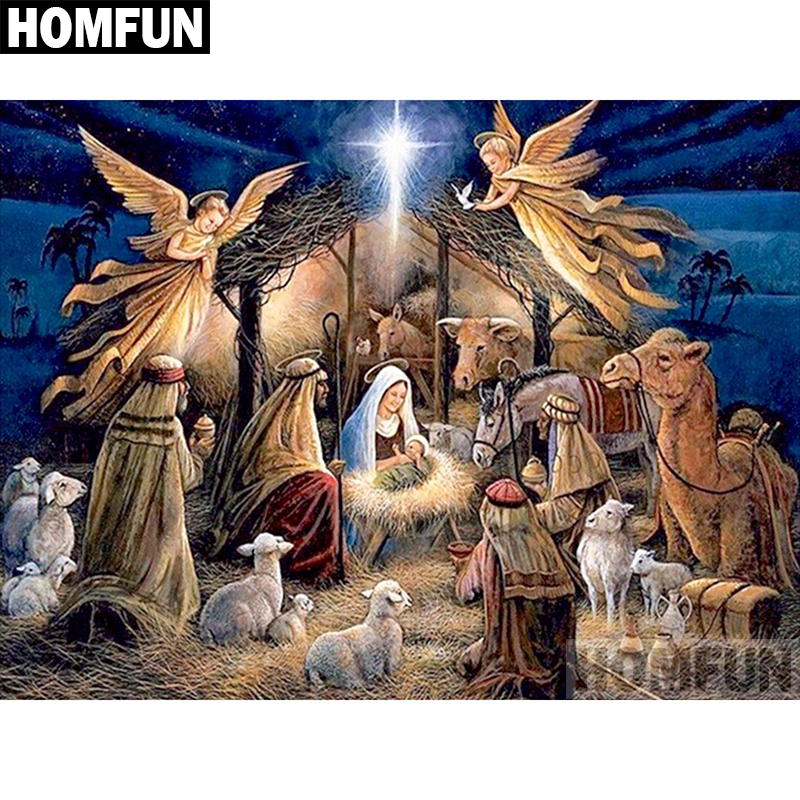 HOMFUN Full Square/Round Drill - Embroidery Jesus recensione e prezzo