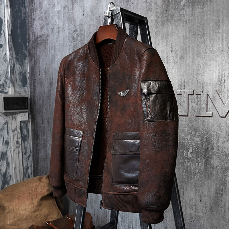Denny&Dora Men's Shearling Coa - Embroidery Australia recensione e prezzo
