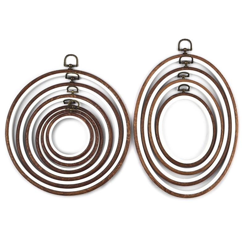 Round Oval Wooden Color Embroi - Embroidery Hoop Stand recensione e prezzo