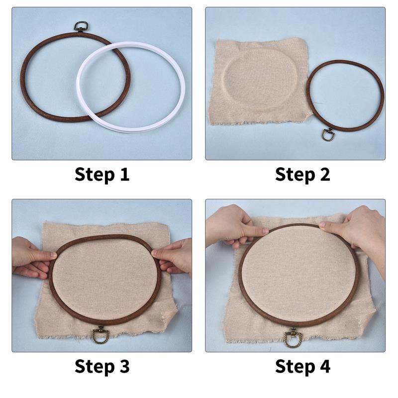 Round Oval Wooden Color Embroi - Embroidery Hoop Stand recensione e prezzo
