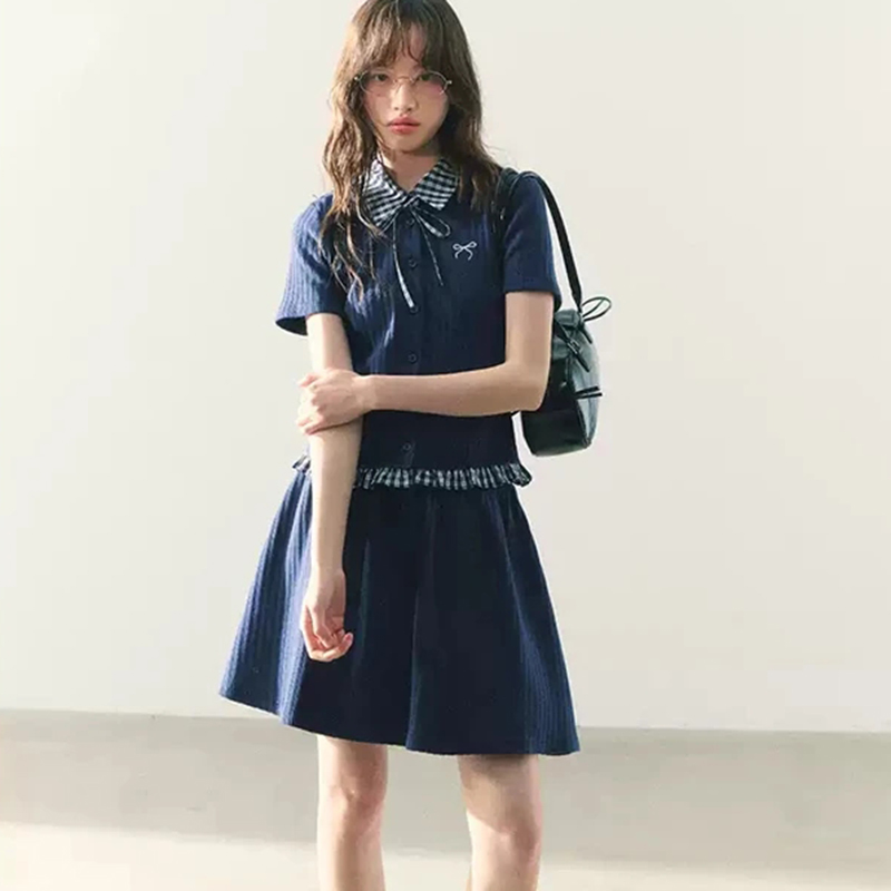 Summer Knitted Preppy Style Tw - Embroidery In The Piece recensione e prezzo