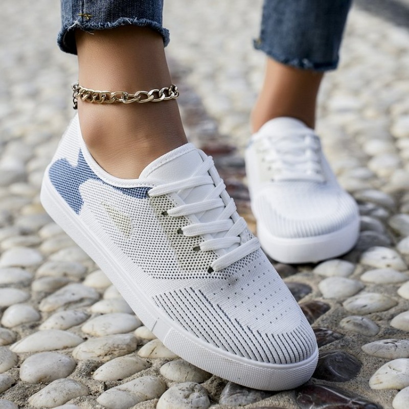 Women Casual Sneakers Woven Lo - Embroidery White recensione e prezzo