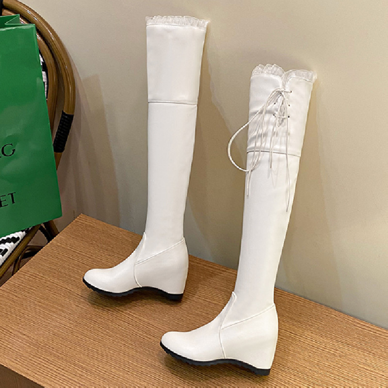 Fashion Thigh High Boots Women - Embroidery White recensione e prezzo