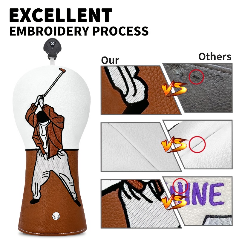1pc High-Quality Golf Head Cov - Embroidery White recensione e prezzo