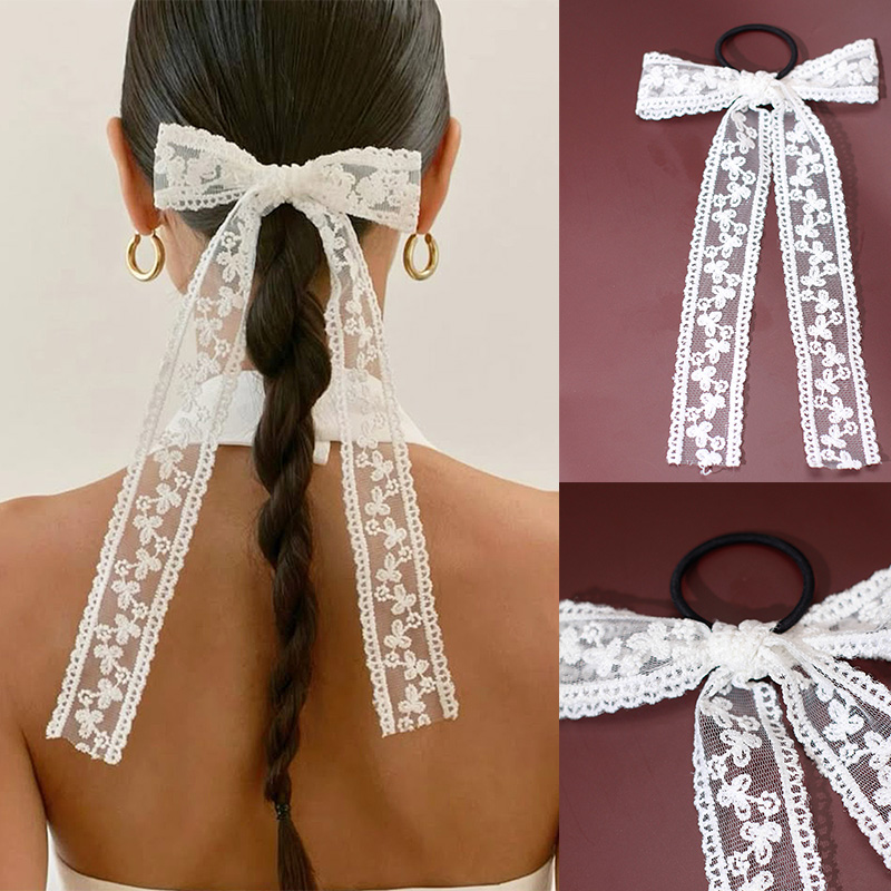White Lace Sweet Bow Knot Ribb - Embroidery Ribbon recensione e prezzo