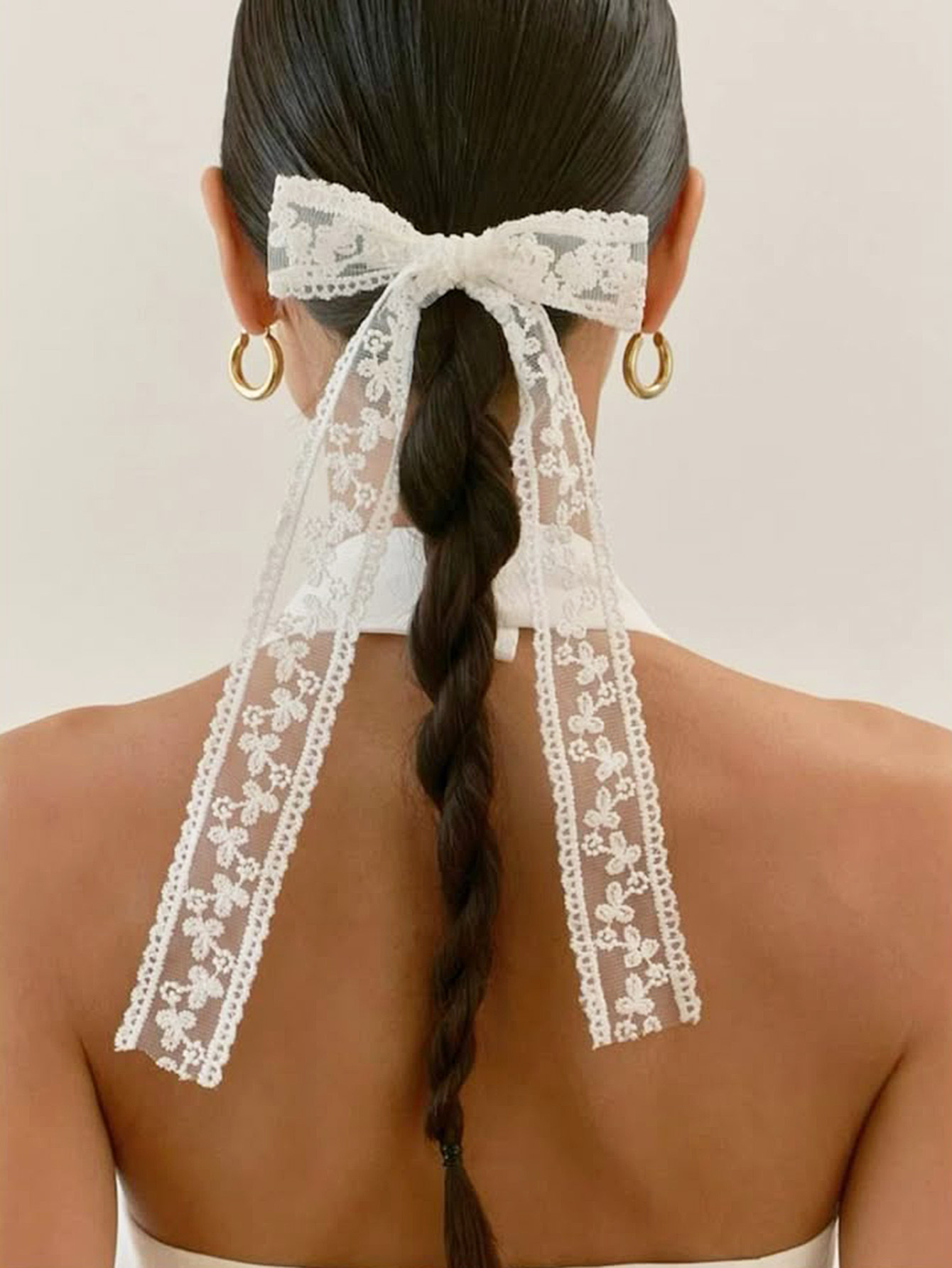 White Lace Sweet Bow Knot Ribb - Embroidery Ribbon recensione e prezzo
