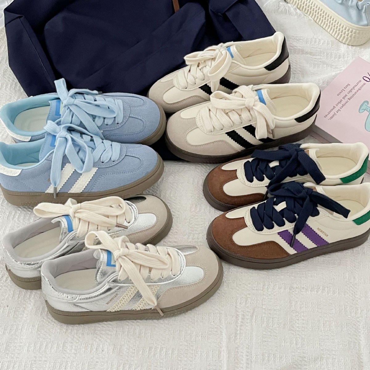 Vintage-style sneakers for wom - Embroidery White recensione e prezzo