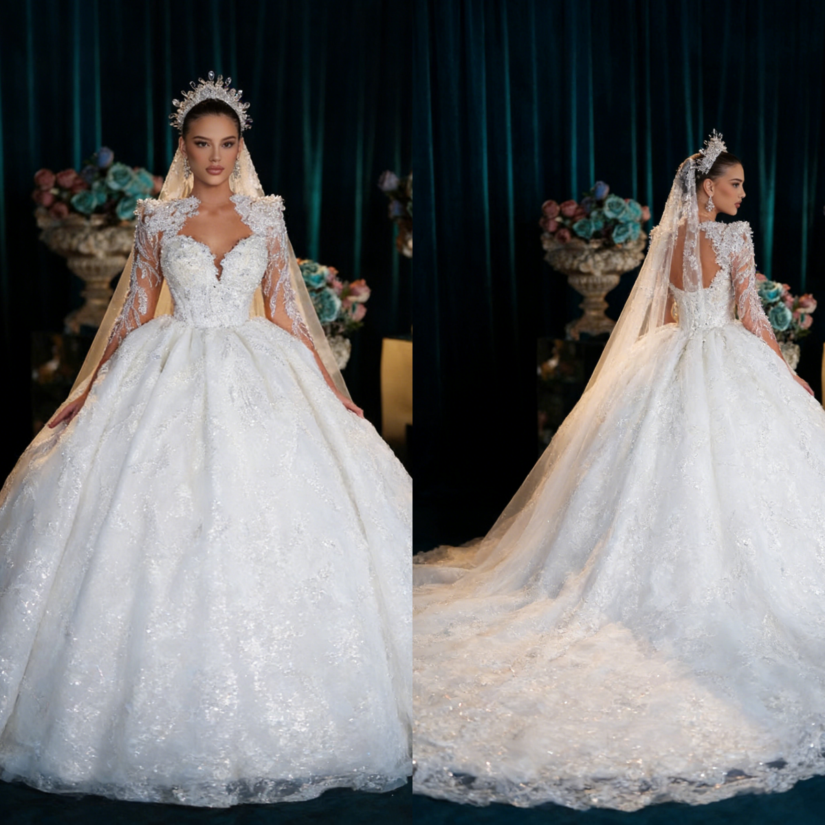 Custom White Elegant Princess  - Embroidery Organza recensione e prezzo