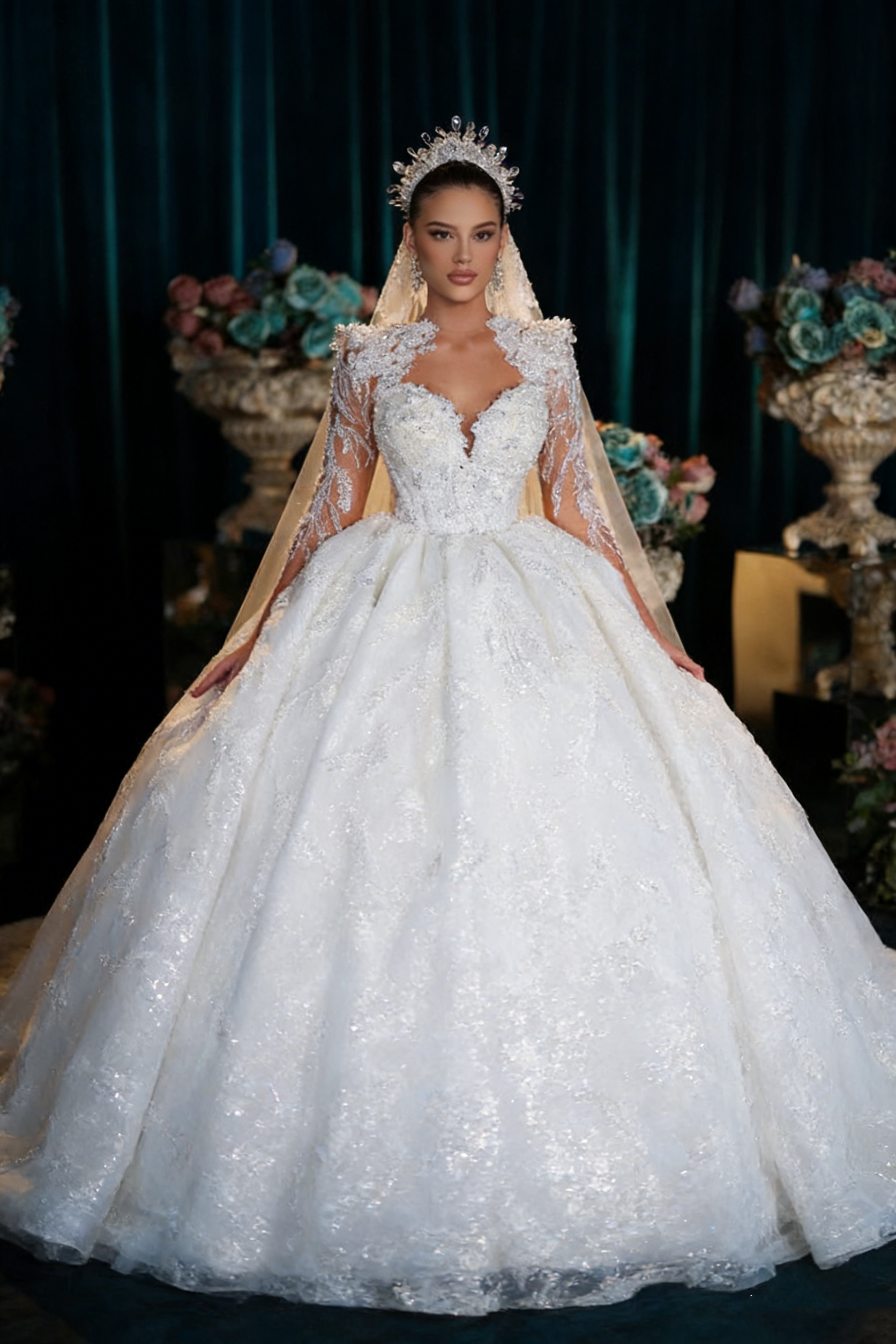 Custom White Elegant Princess  - Embroidery Organza recensione e prezzo