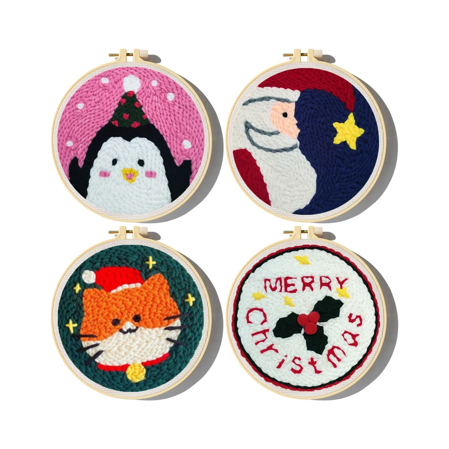Xmas Punch Needle Embroidery K - Embroidery Xmas Kits recensione e prezzo