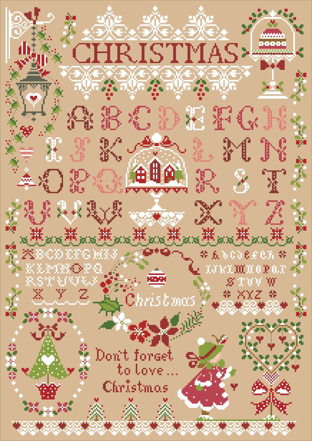 Christmas girl cross stitch ki - Embroidery Xmas Kits recensione e prezzo