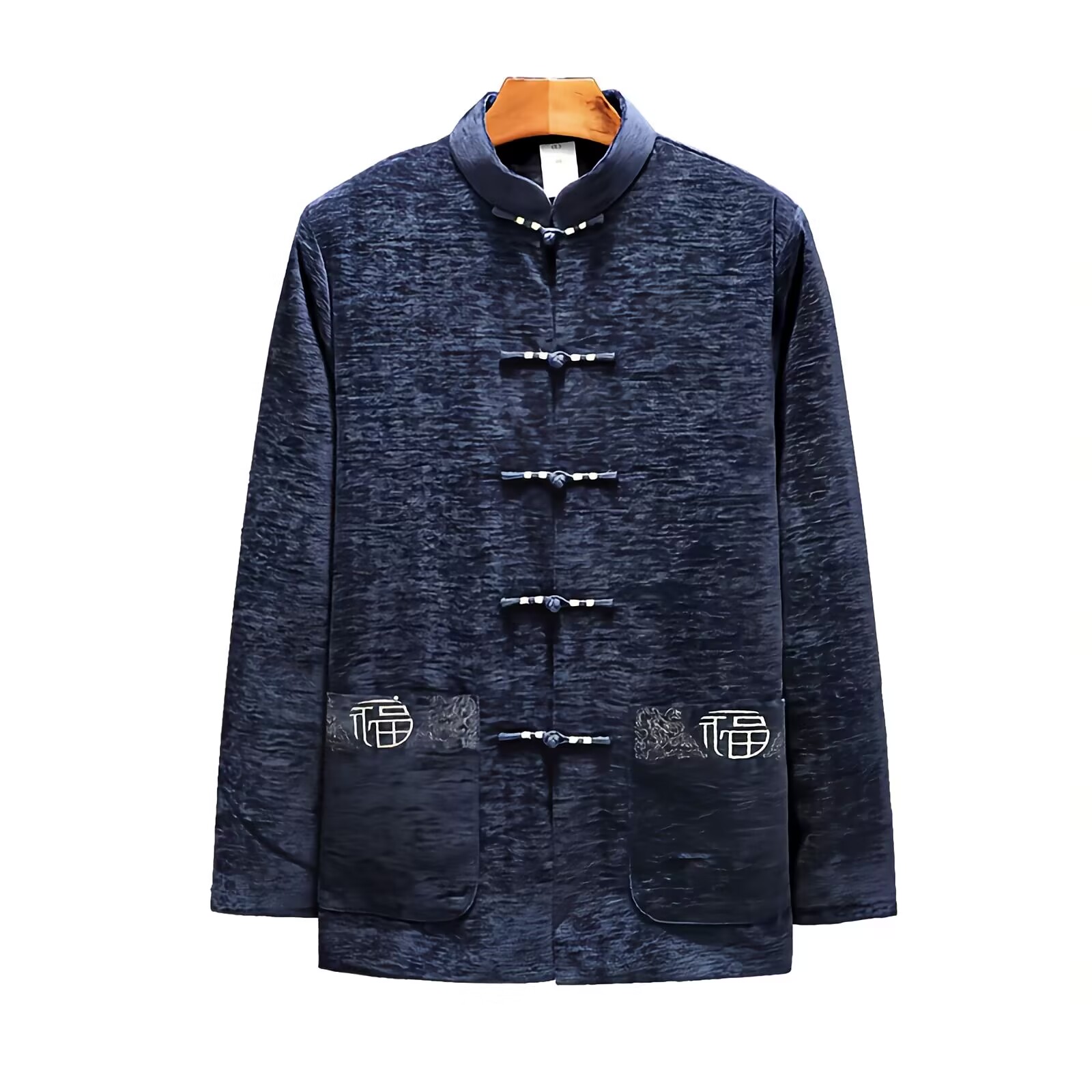 Men Velvet Fleece Lined Jacket - Embroidery Online Design recensione e prezzo