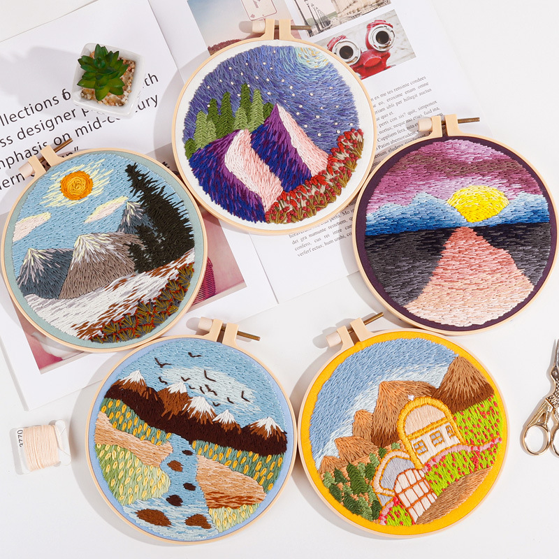 DIY Landscape Embroidery Set N - Embroidery Pashmina recensione e prezzo