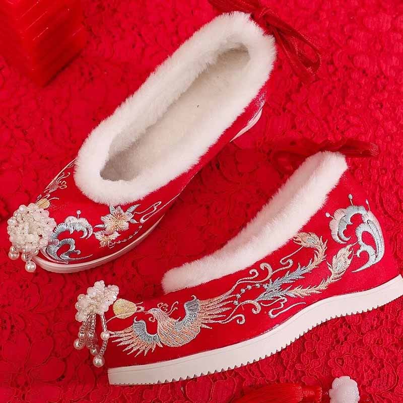 Winter Hanfu Shoes Women Chine - Embroidery White recensione e prezzo