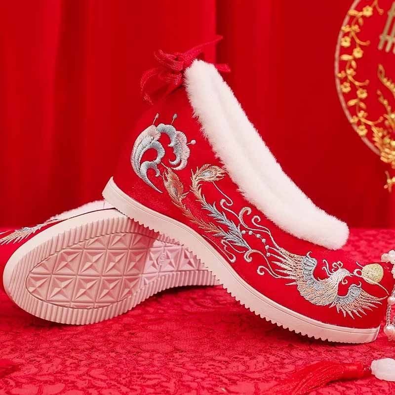 Winter Hanfu Shoes Women Chine - Embroidery White recensione e prezzo