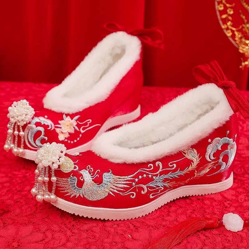 Winter Hanfu Shoes Women Chine - Embroidery White recensione e prezzo