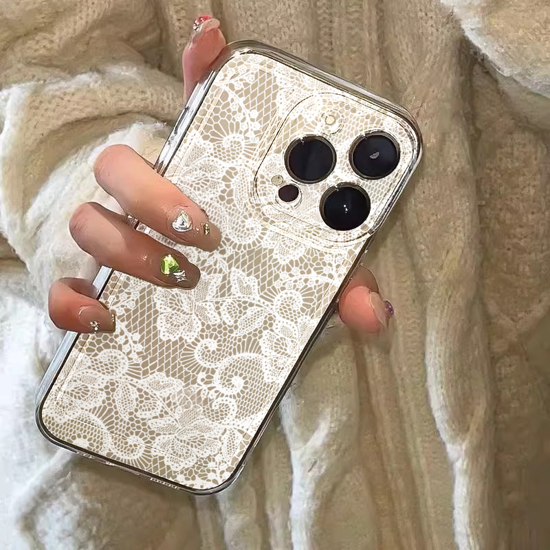 New Black White Lace Phone Cas - Embroidery White recensione e prezzo