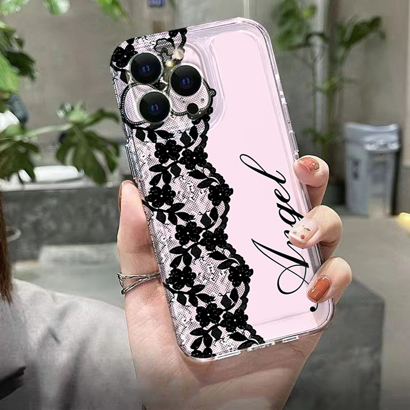 New Black White Lace Phone Cas - Embroidery White recensione e prezzo