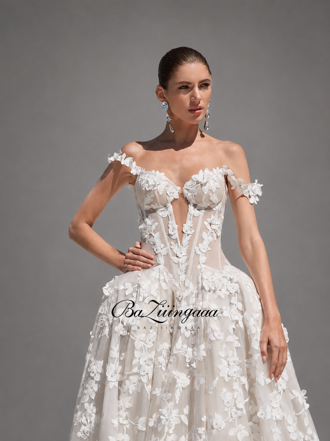 Floral Print Wedding Dresses L - Embroidery Online Design recensione e prezzo