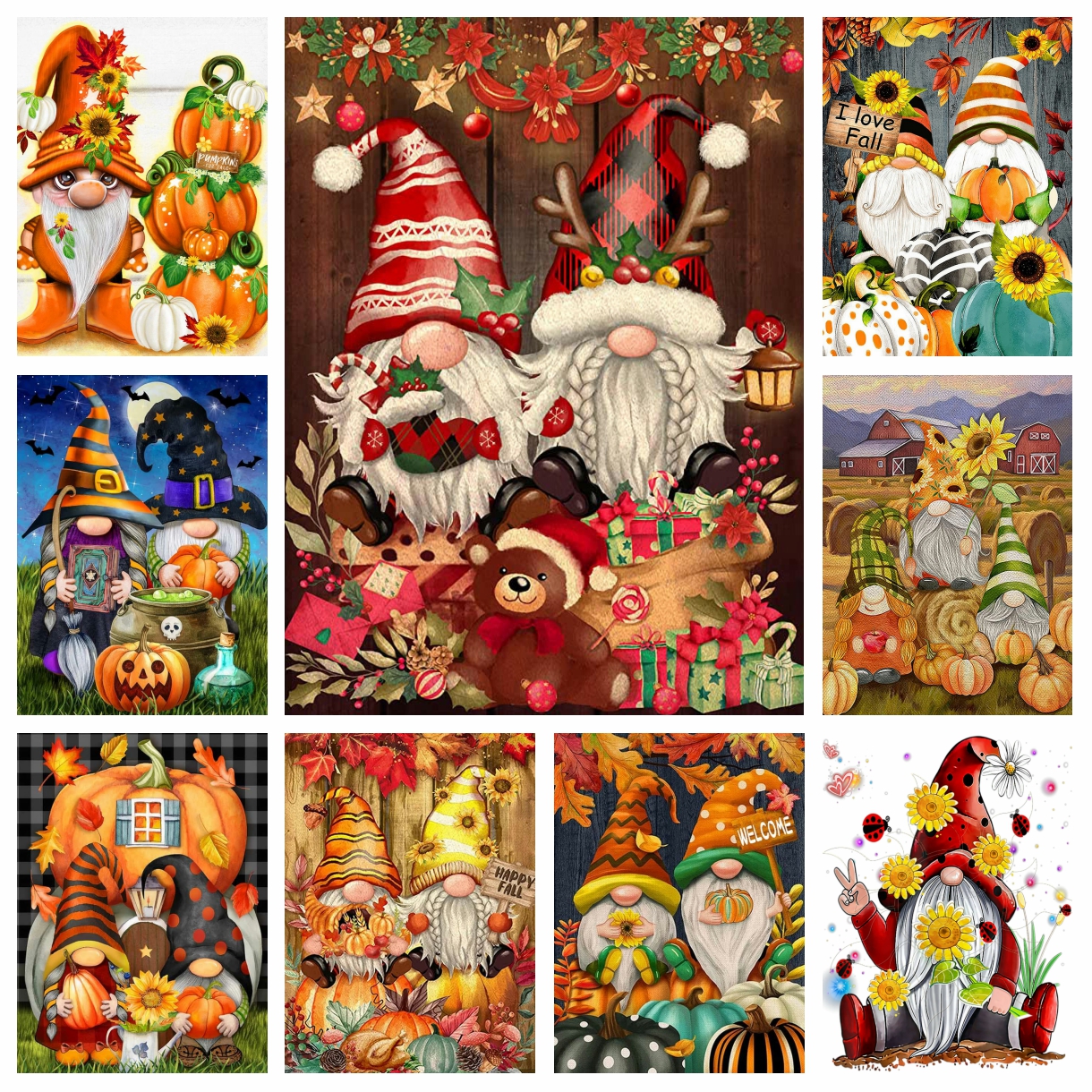 DIY Xmas Garden Gnomes Diamond - Embroidery Xmas Kits recensione e prezzo