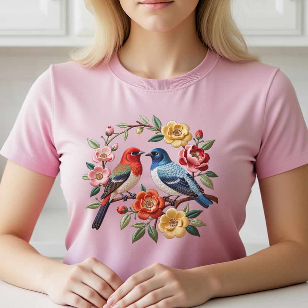 1 Piece of Bird Pattern Clothi - Embroidery In The Piece recensione e prezzo