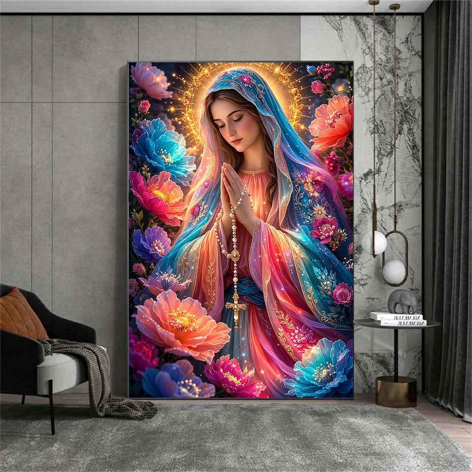 Virgin Mary Mother of Jesus Di - Embroidery Jesus recensione e prezzo