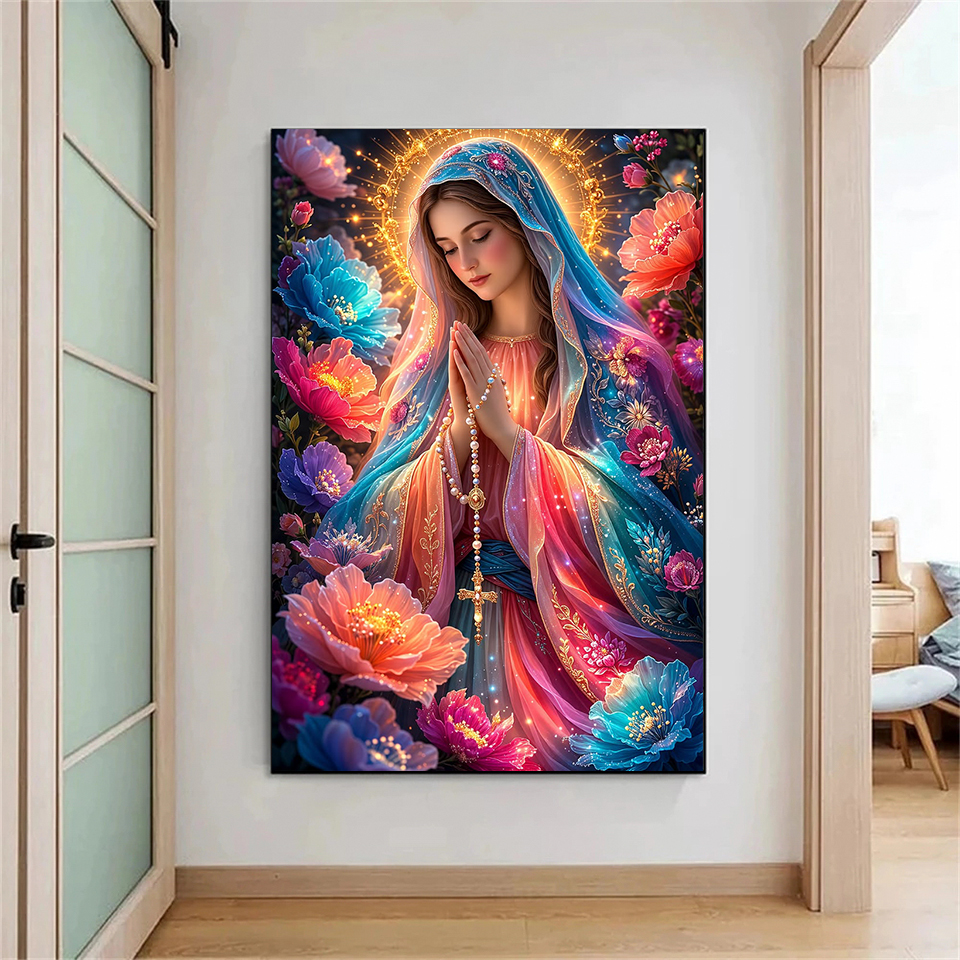 Virgin Mary Mother of Jesus Di - Embroidery Jesus recensione e prezzo