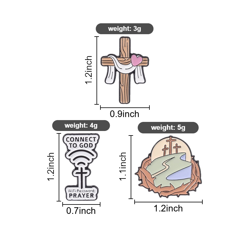 Easter Cross Enamel Pins Jesus - Embroidery Jesus recensione e prezzo