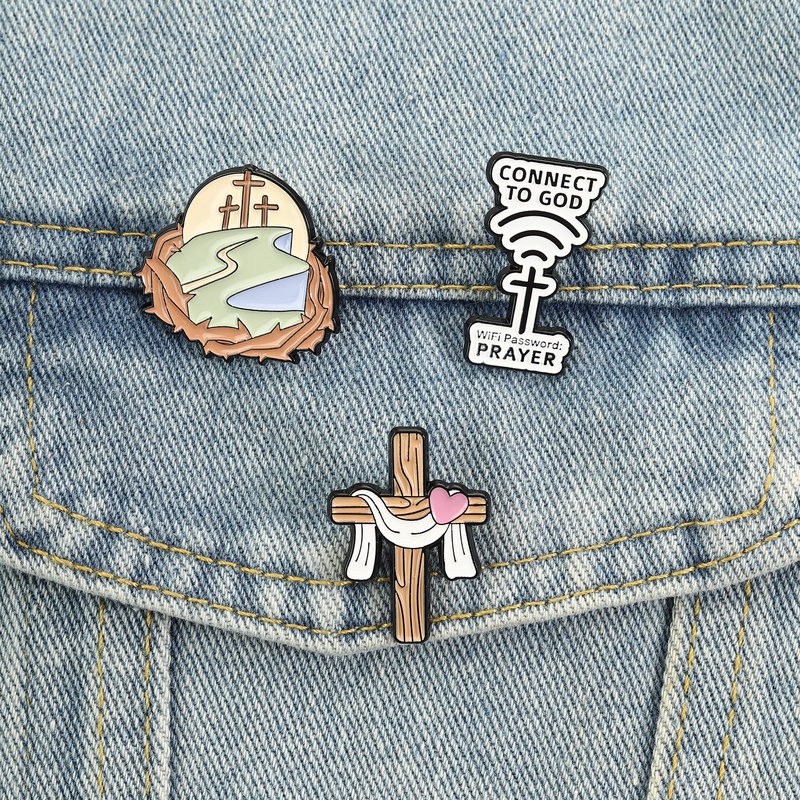 Easter Cross Enamel Pins Jesus - Embroidery Jesus recensione e prezzo