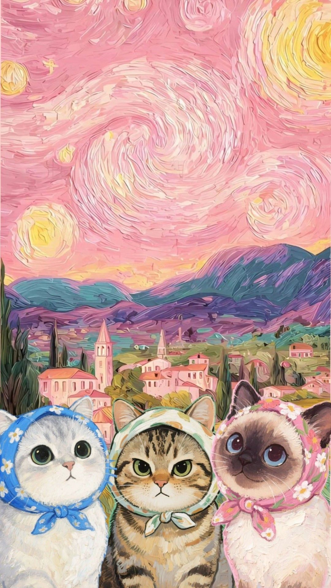 Cats with Bandanas in Pink Sta - Embroidery Translate recensione e prezzo