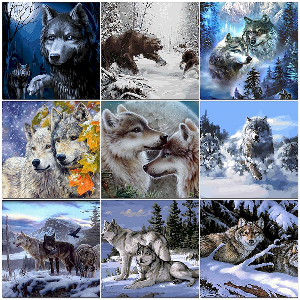 Painting By Numbers Wolf Oil P - Embroidery Translate recensione e prezzo