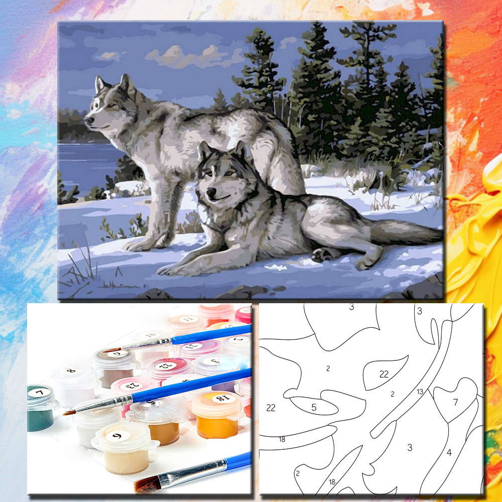 Painting By Numbers Wolf Oil P - Embroidery Translate recensione e prezzo