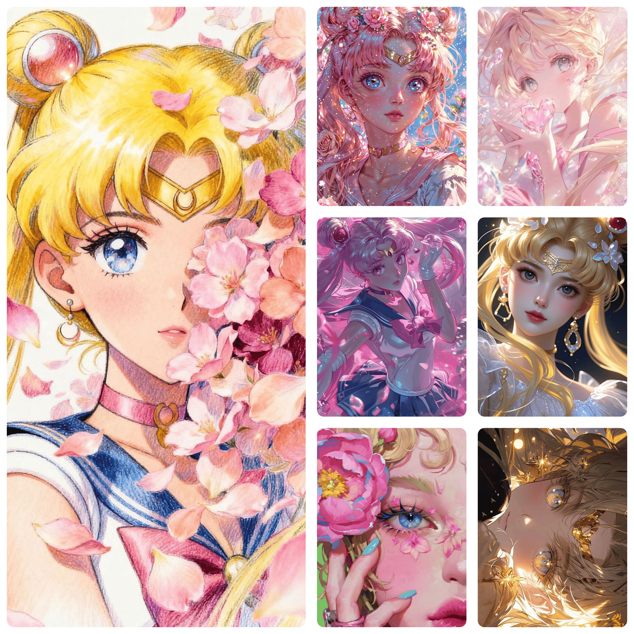 Kawaii Sailor Moon Oil Paintin - Embroidery Translate recensione e prezzo