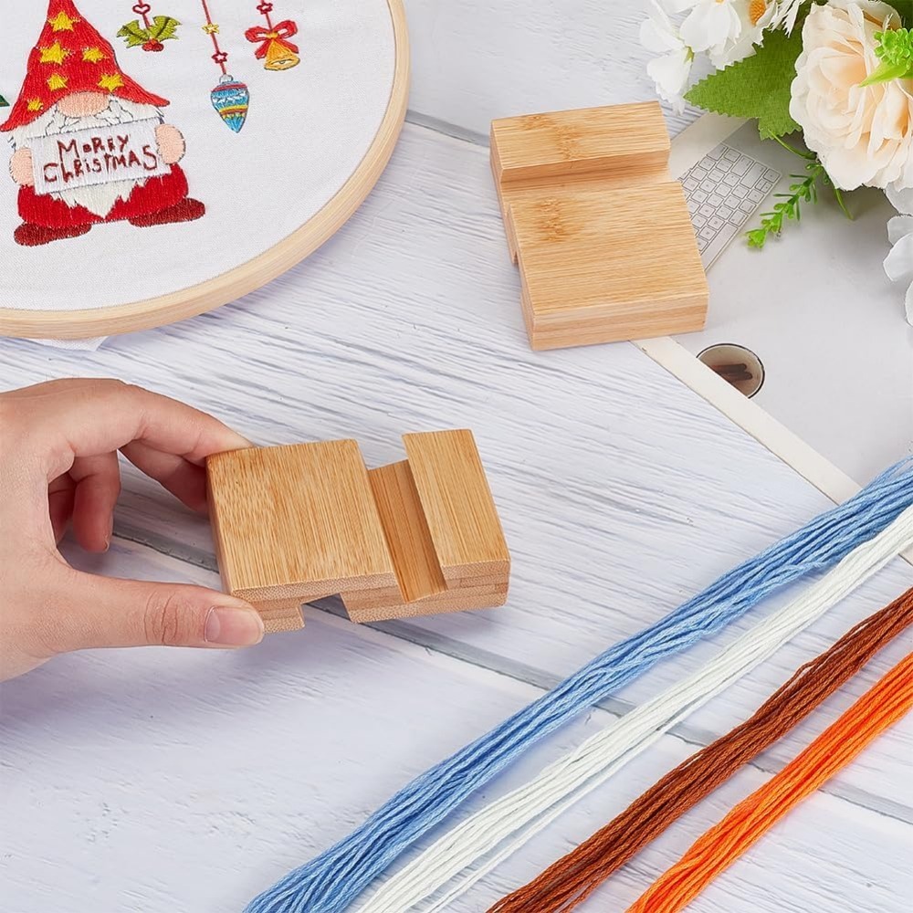 4Pcs Embroidery Hoop Wooden Ba - Embroidery Hoop Stand recensione e prezzo