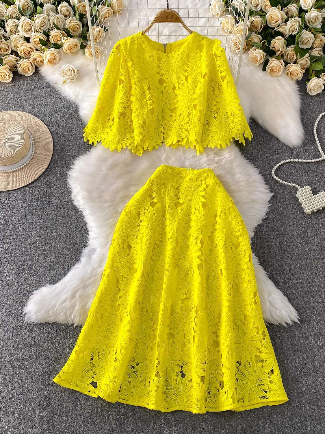 Elegant 2 Piece Set Women Summ - Embroidery In The Piece recensione e prezzo