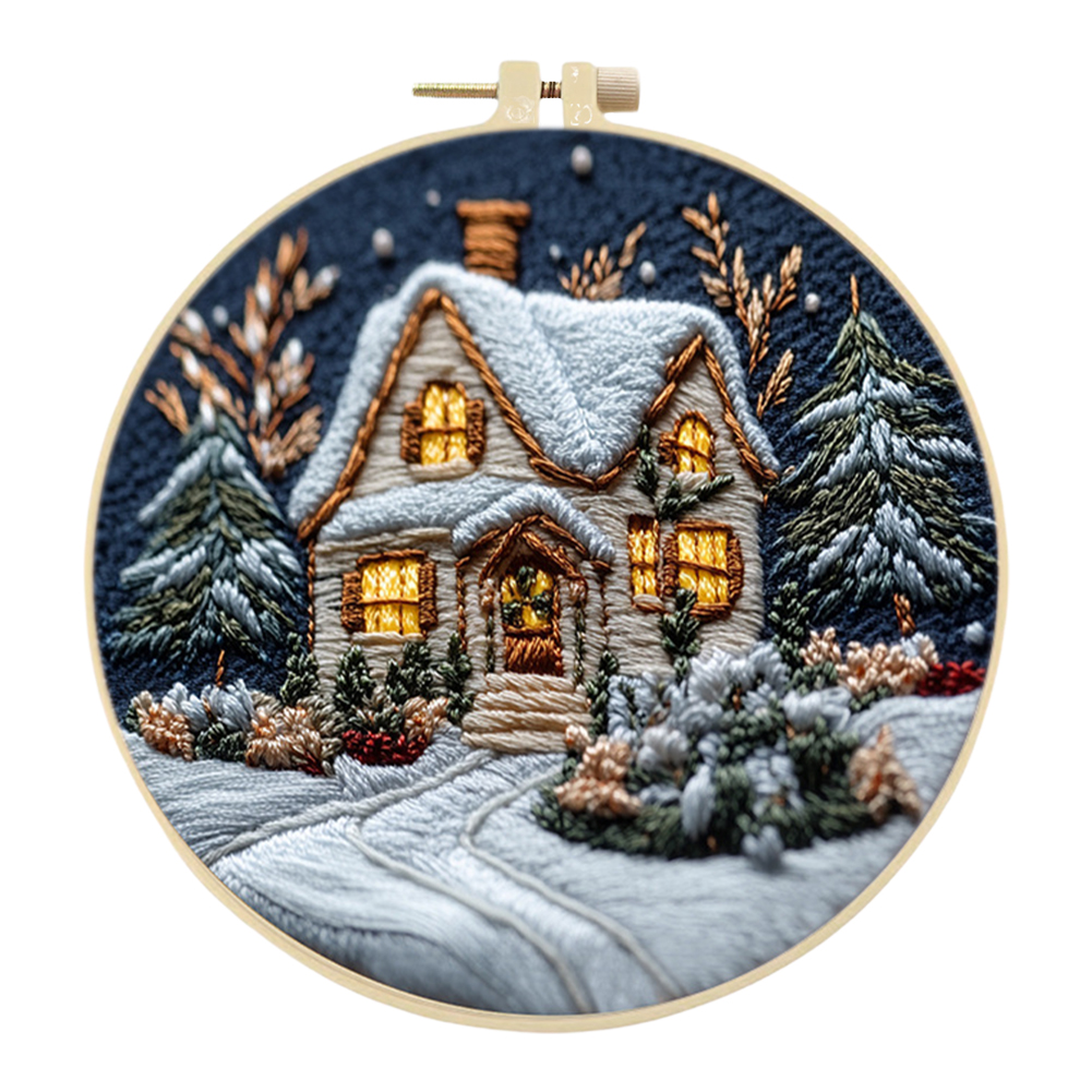 Xmas House Stamped Cross Stitc - Embroidery Xmas Kits recensione e prezzo