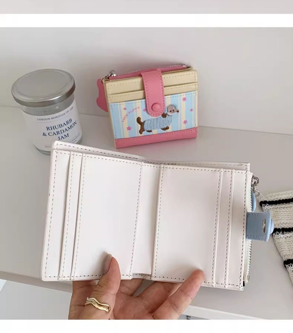 Korean Style Dachshund Embroid - Embroidery Wallet recensione e prezzo