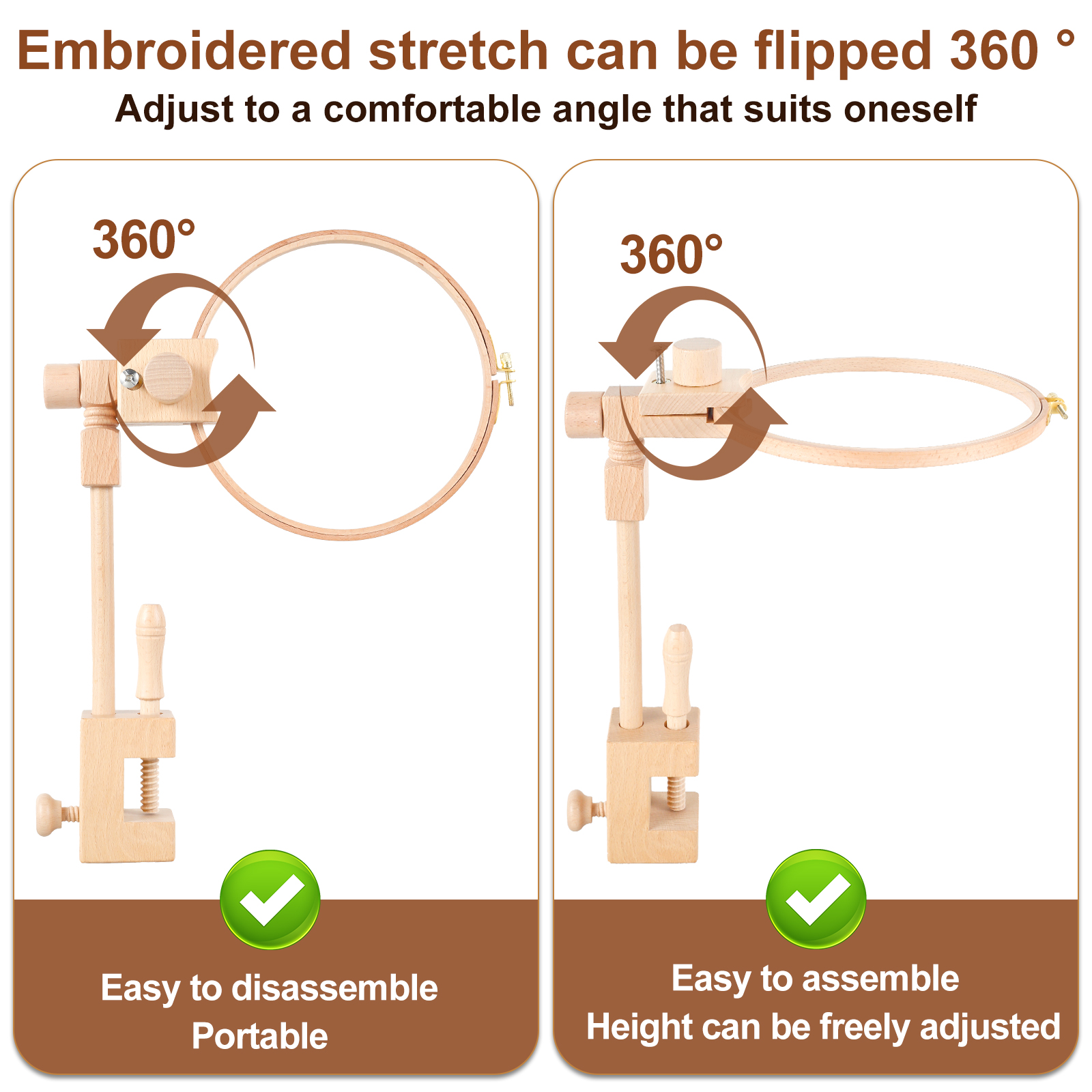 360 Rotation Adjustable Embroi - Embroidery Hoop Stand recensione e prezzo