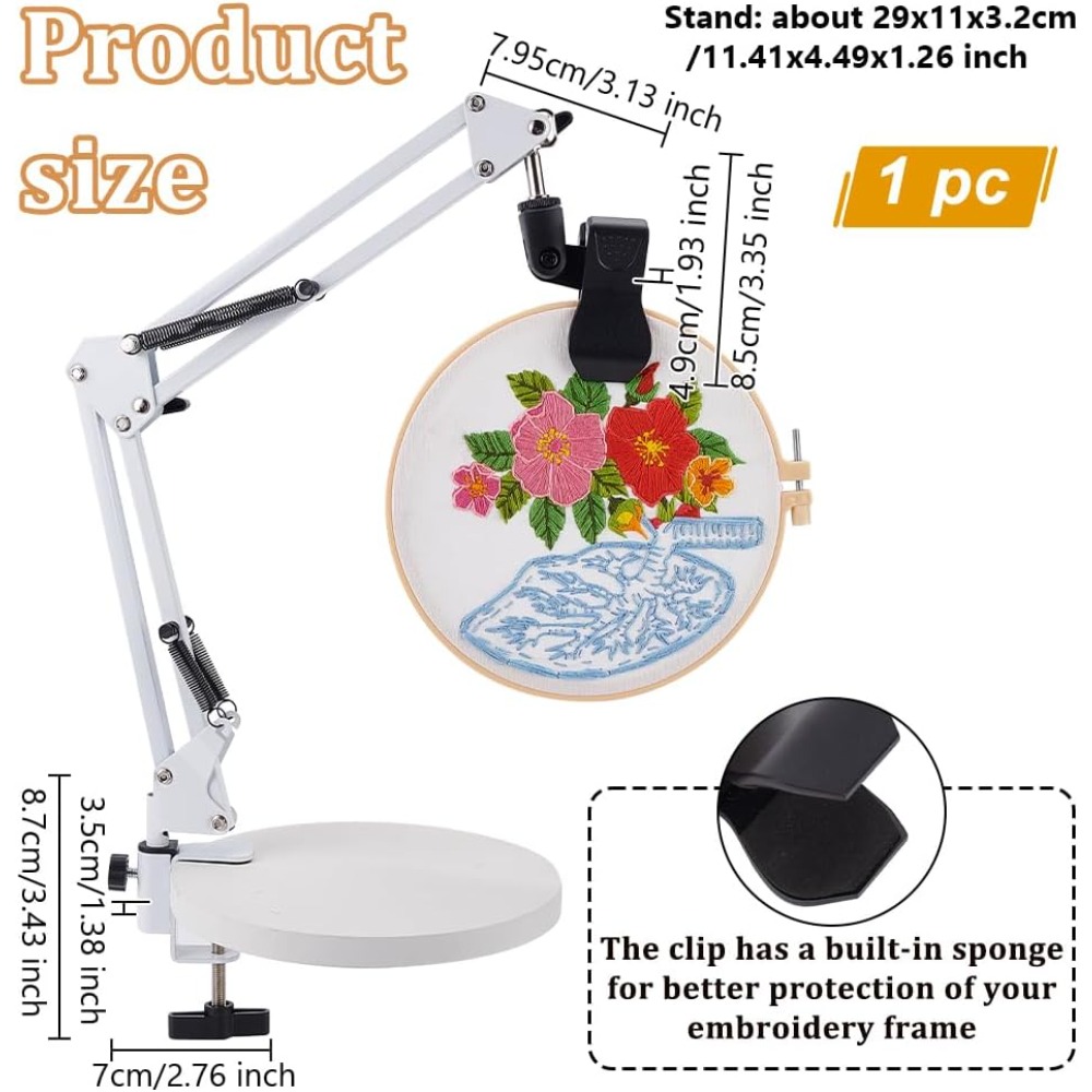 White Embroidery Table Stand K - Embroidery Hoop Stand recensione e prezzo
