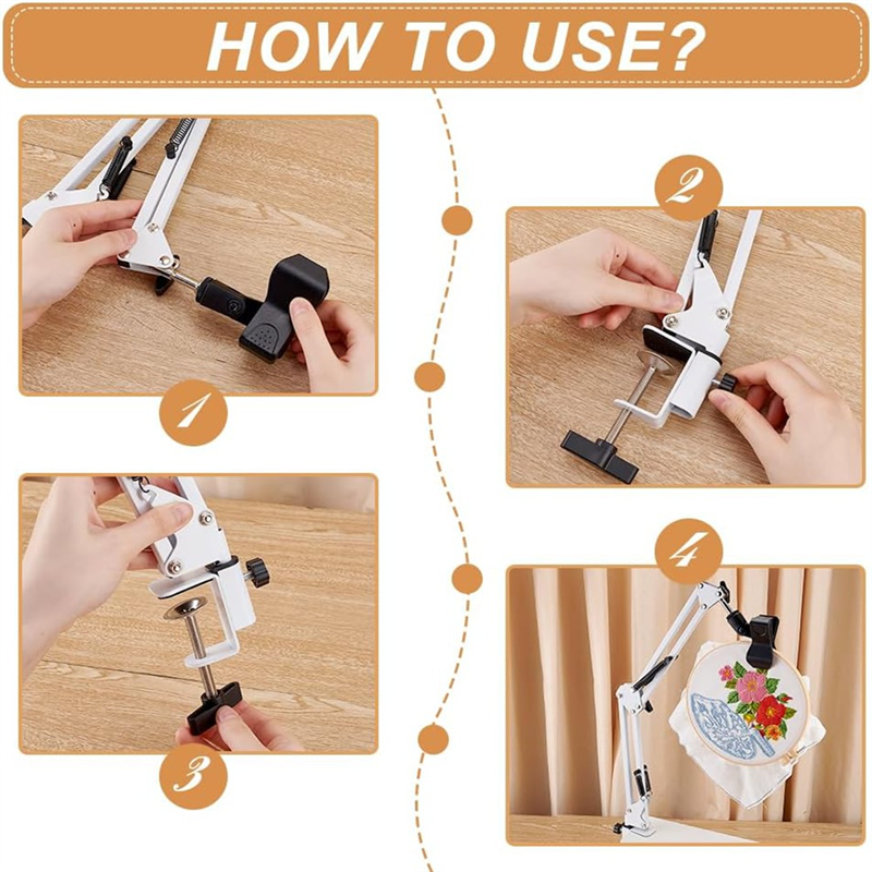 White Embroidery Stand Kit 8Mm - Embroidery Hoop Stand recensione e prezzo