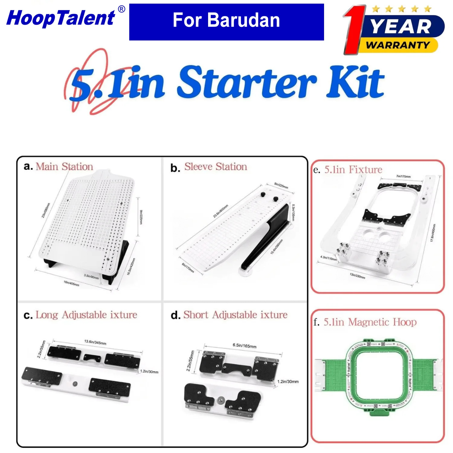 Hooping Station Kit for Baruda - Embroidery Machine Barudan recensione e prezzo