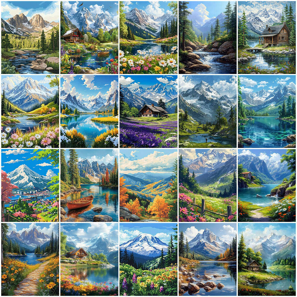 Oil Painting By Numbers Mounta - Embroidery Translate recensione e prezzo