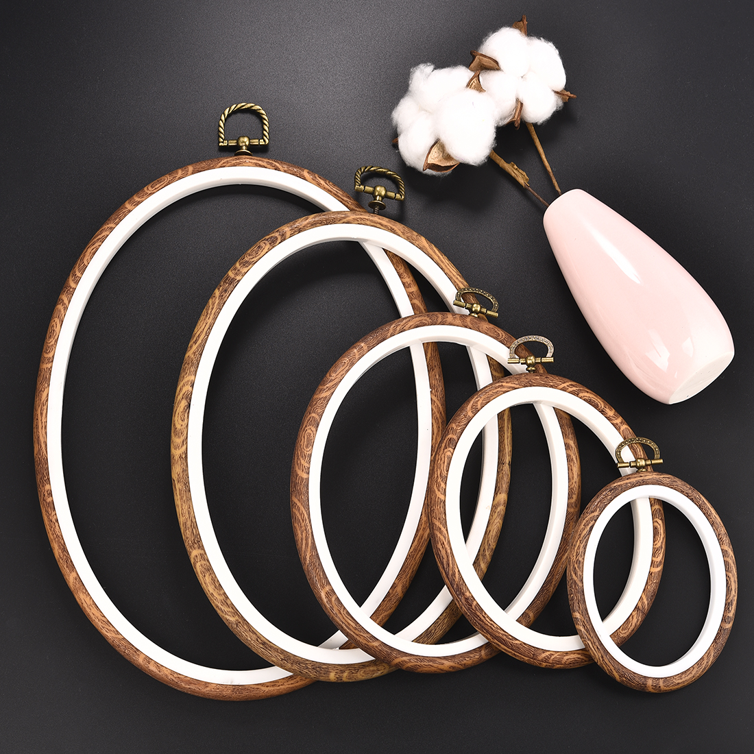 Imitated Wood Round,Oval Diffe - Embroidery Hoop Stand recensione e prezzo